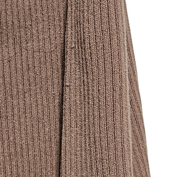 Abercrombie & Fitch Brown Ribbed Bodysuit Womens Size Large V-Neck Straps - Picture 3 of 6